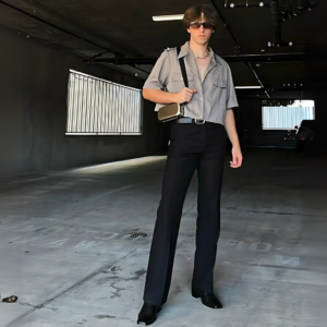 The Funny Store™ Noir Classic Tailored Bootcut Trousers
