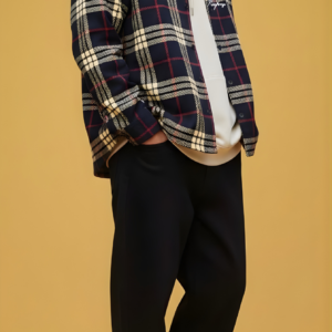 The Funny Store™ Urban Grid Oversized Flannel Shacket