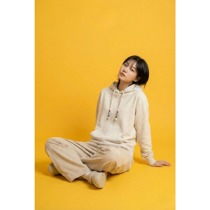 The Funny Store™ "Vanilla Cloud" Textured Knit Hoodie