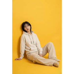 The Funny Store™ "Vanilla Cloud" Textured Knit Hoodie