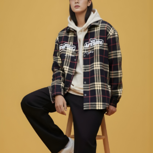 The Funny Store™ Urban Grid Oversized Flannel Shacket